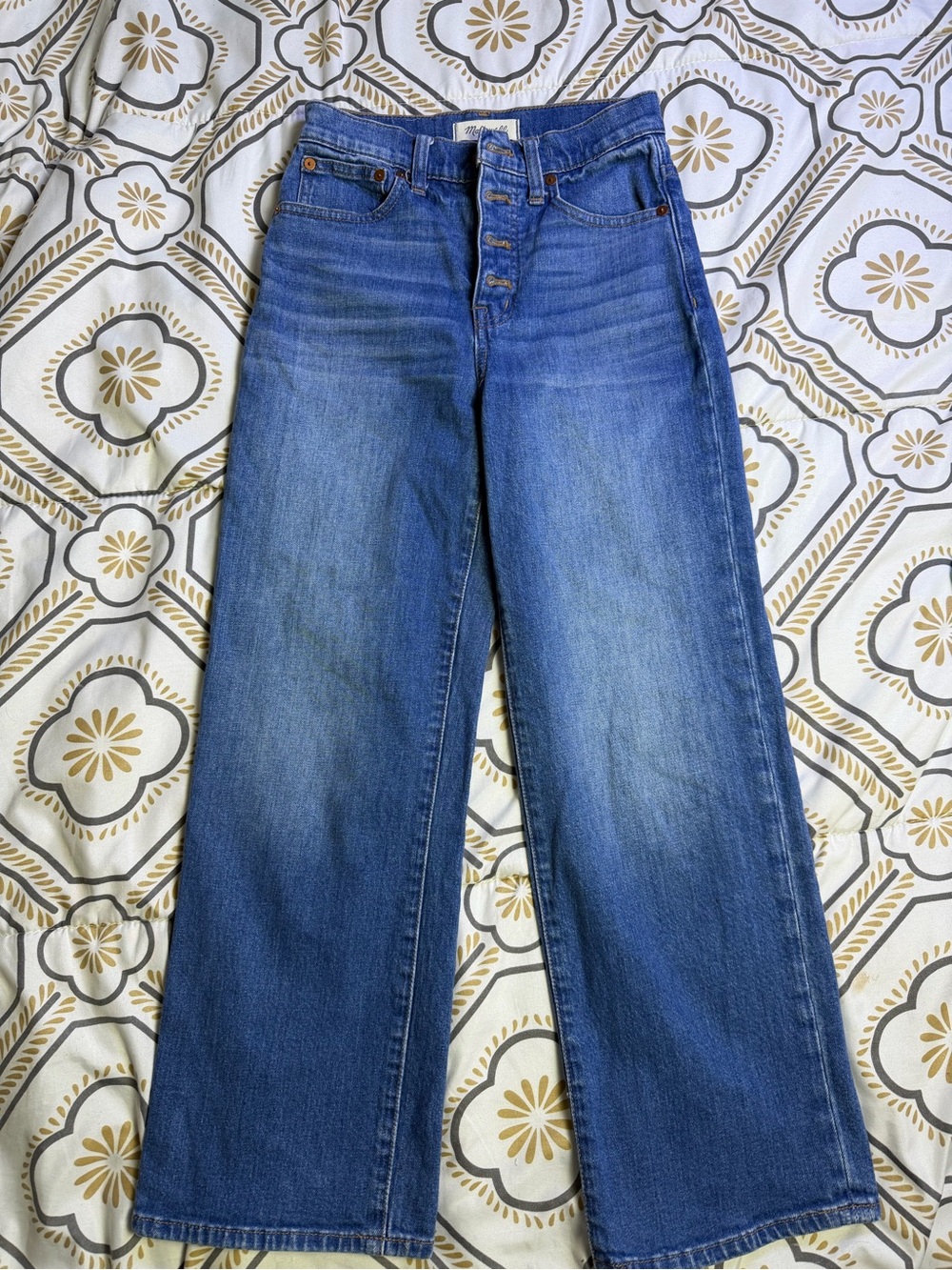 Madewell Slim Wide-Leg Crop Jeans Button Fly Size 24